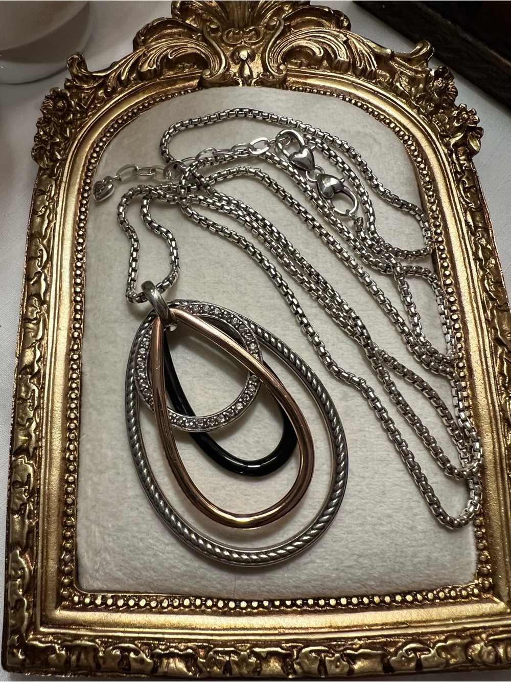 Brighton Neptune’s Rings Black Convertible Necklace